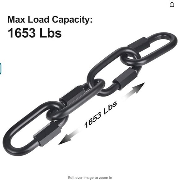 BEWISHOME D-Shape Locking Carabiner Black Rings HDK03H - Picture 4 of 7